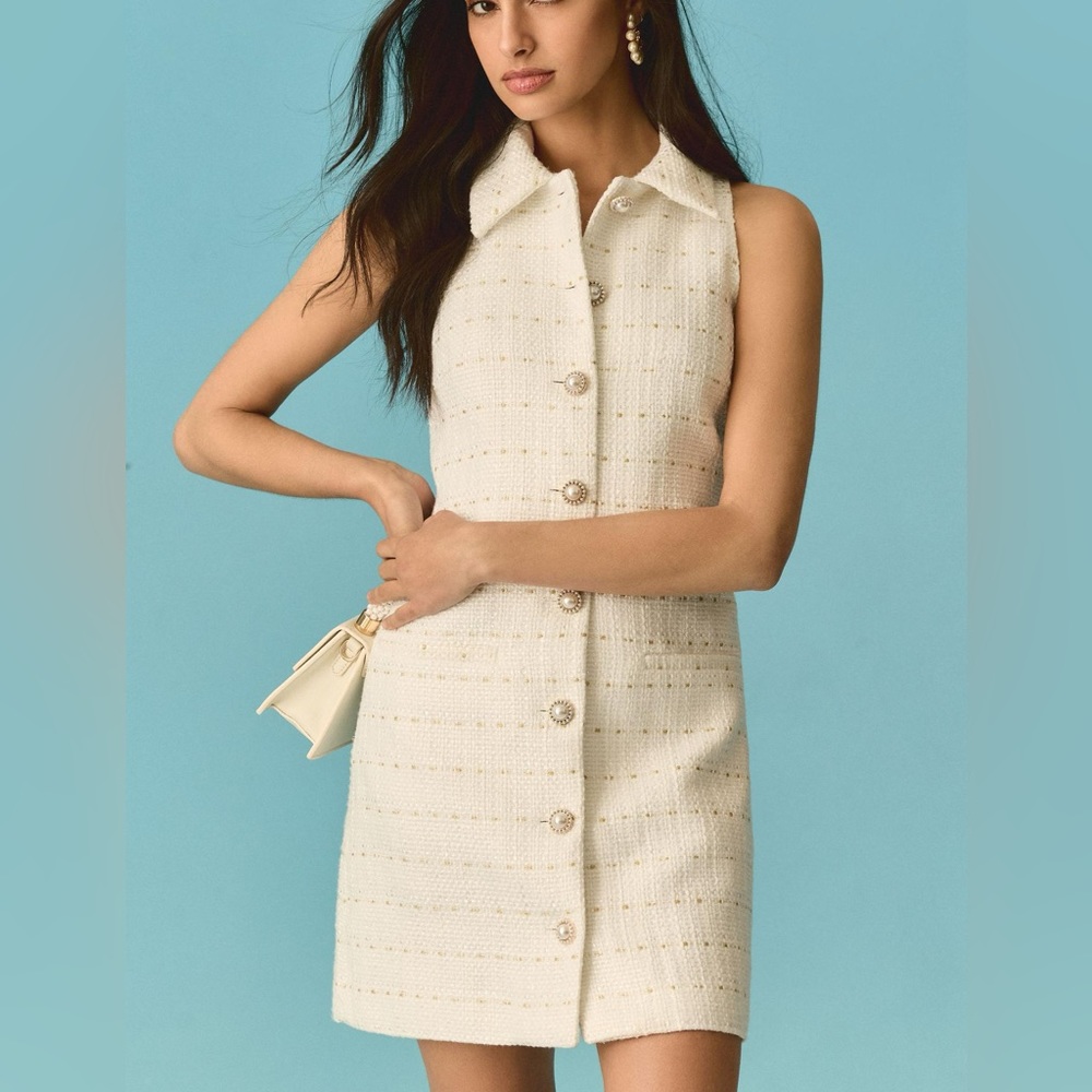 HUTCH SLEEVELESS TWEED DRESS from Anthropologie Size 0
